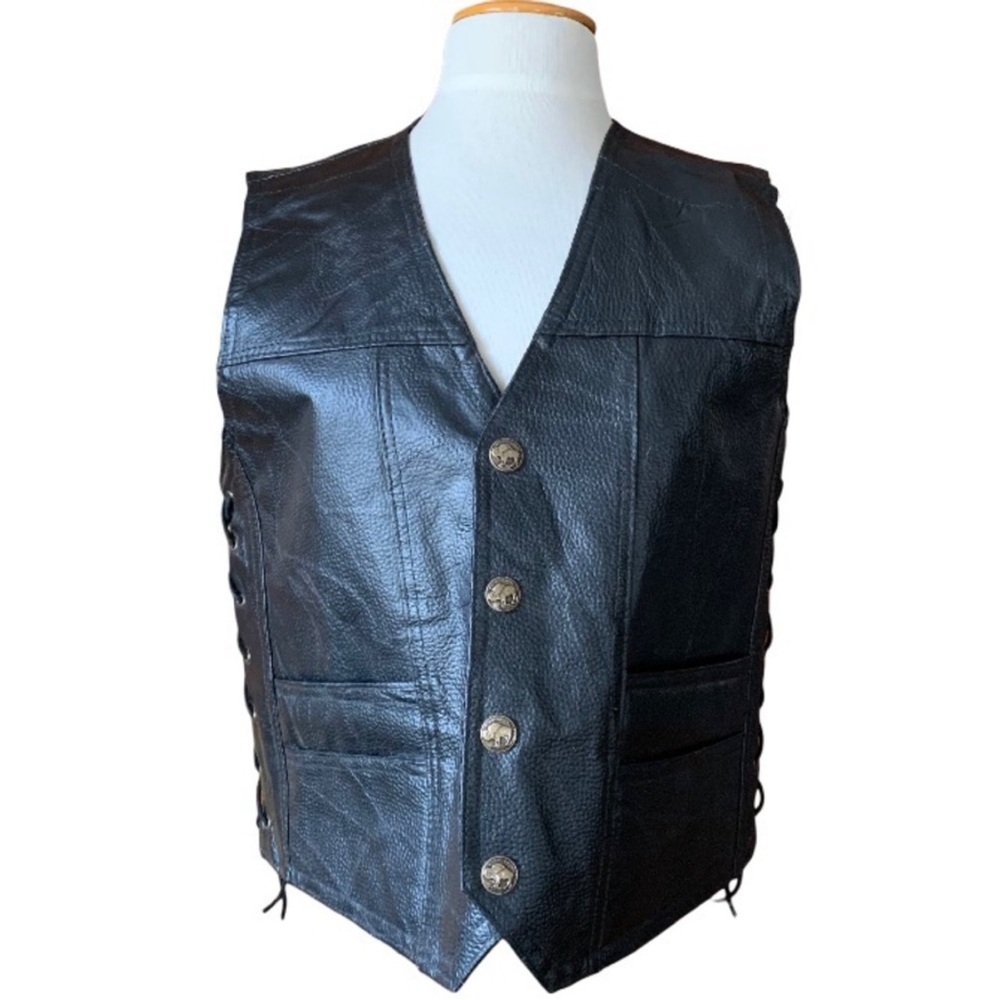 Live to Ride Genuine Leather Moto Vest